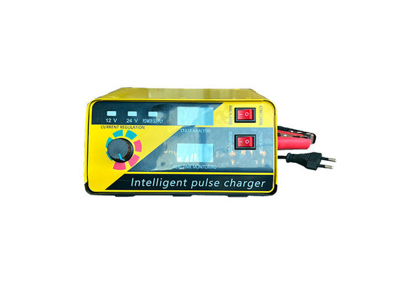 Chargeur de batterie de moteur domestique intelligent avec écran LED à coque métallique jaune